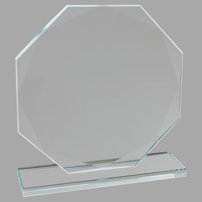 7.5" Octagon Clear Glass Award – item CGS13 image 2