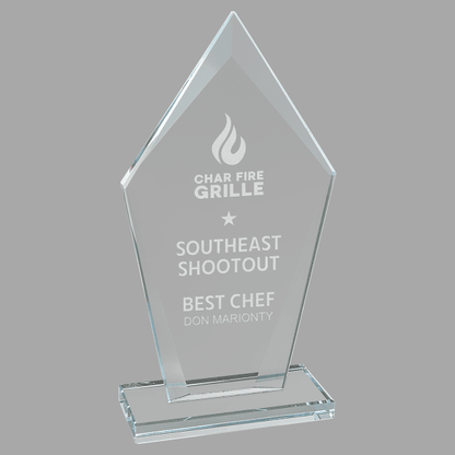 7.5" Diamond Clear Glass Award – item CGS22 image 3