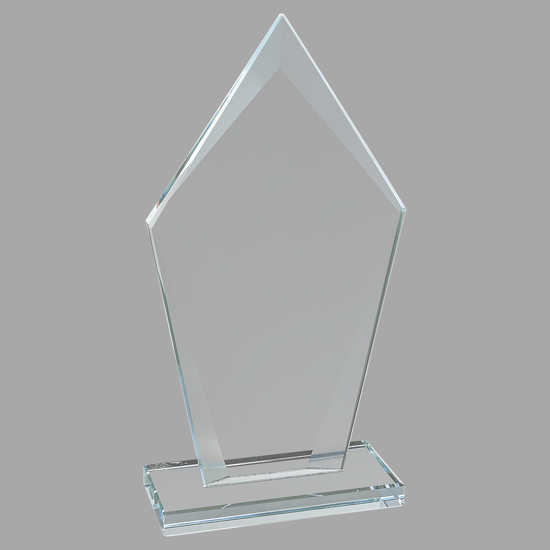 7.5" Diamond Clear Glass Award – item CGS22 image 2