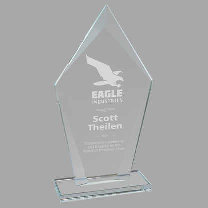 8.5" Diamond Clear Glass Award – item CGS23
