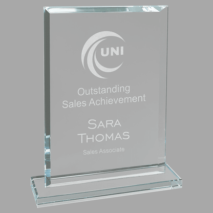 7" Rect. Clear Glass Award – item CGS31 image 3