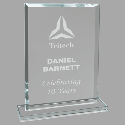 7.75" Rect. Clear Glass Award – item CGS32 image 3