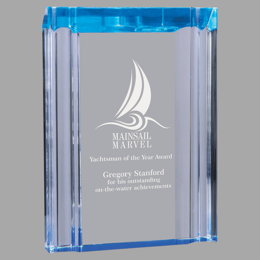 4 3/4" x 6 1/8" Blue Channel Acrylic — CHL22BU
