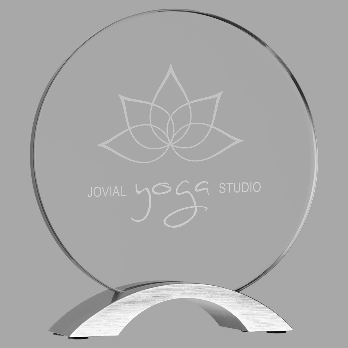 7 1/4" Round Cosmic Acrylic with Silver Base — CMA11