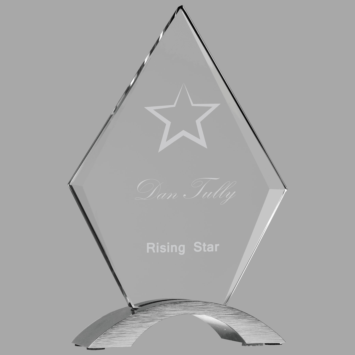 7 1/4" Diamond Cosmic Acrylic with Silver Base — CMA21