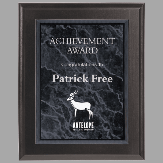 5" X 7 Plt Marble Acrylic Award – item CPP5BKM