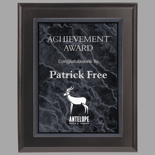 7" X 10 Plt Marble Acrylic Award – item CPP7BKM