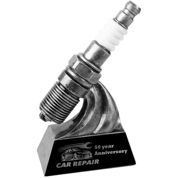 6" Spark Plug Car Shw Resin Award – item CRS101