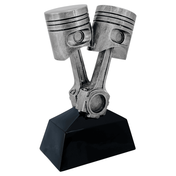9" Antique Silver Piston Resin Award – item CRS105