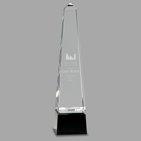12" Crystal Obelisk – item CRY003L
