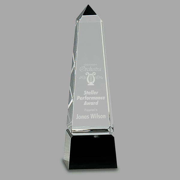 8" Crystal Obelisk – item CRY003S