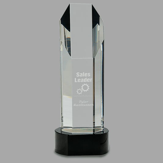 10.75" Crystal Octagn Slant Award – item CRY004L