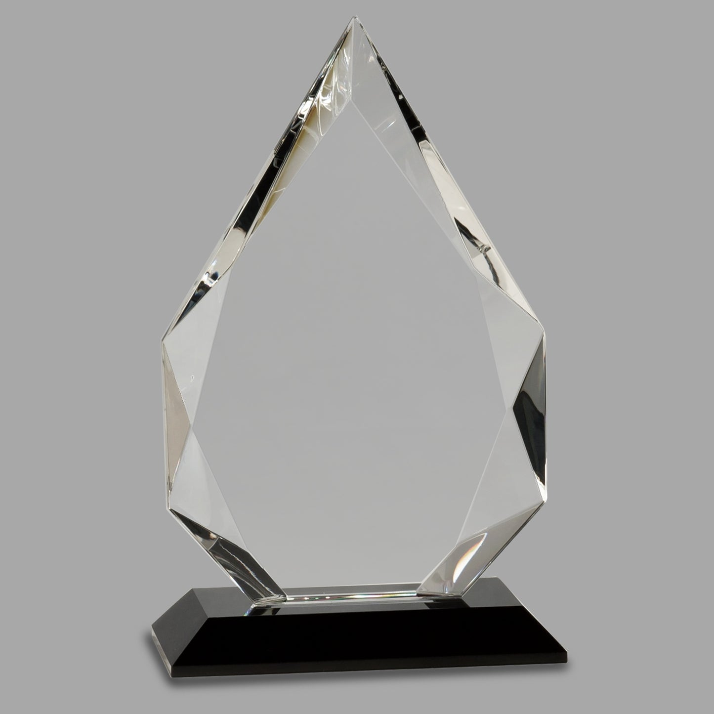 9" Diamond Crystal on Black Pedestal Base Award – item CRY005M image 2