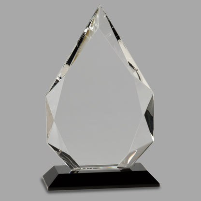 9" Diamond Crystal on Black Pedestal Base Award – item CRY005M image 2