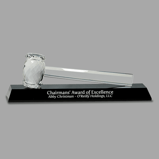 4.25" Crystal Gavl with Base Award – item CRY047