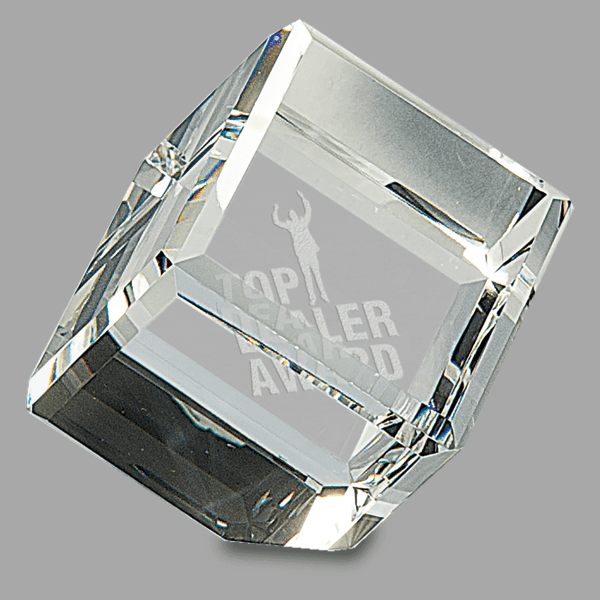 2.5" X 2.5 Crystal Cube – item CRY048L