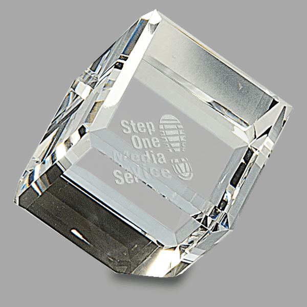 2" X 2 Crystal Cube – item CRY048M