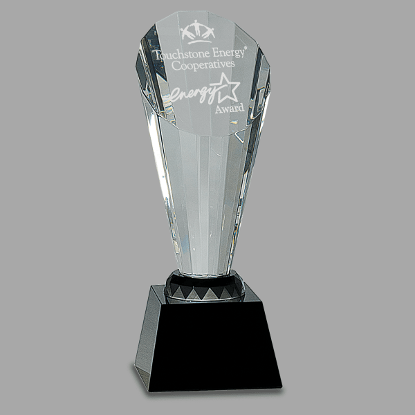 10" Crystal Facet Rising Spire Award – item CRY059M