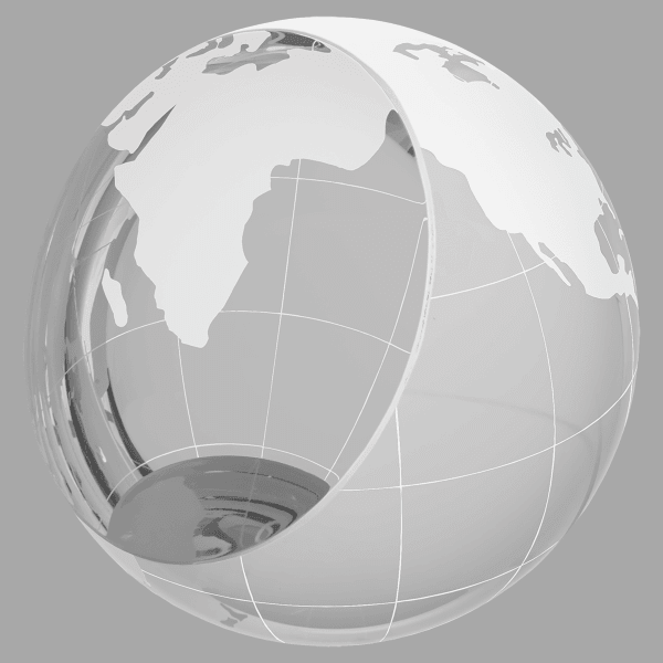 3" Crystal Globe Paperweight – item CRY065