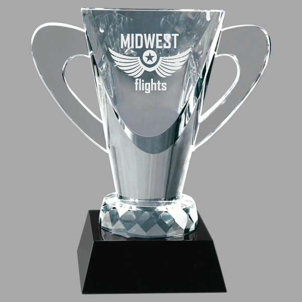 6.5" Crystal Cup with Black Base – item CRY071
