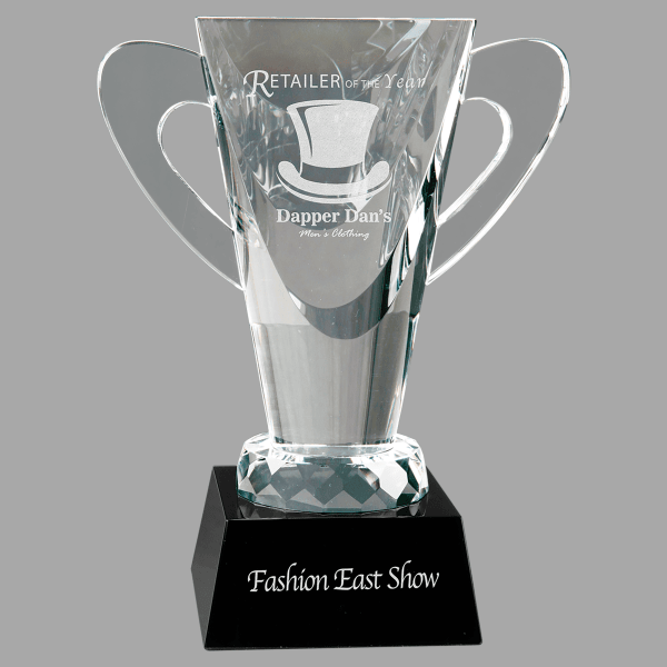 7.75" Crystal Cup with Black Base – item CRY072