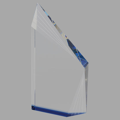9" Crystal Beveled Peak w/ Bottom Award – item CRY082 image 2