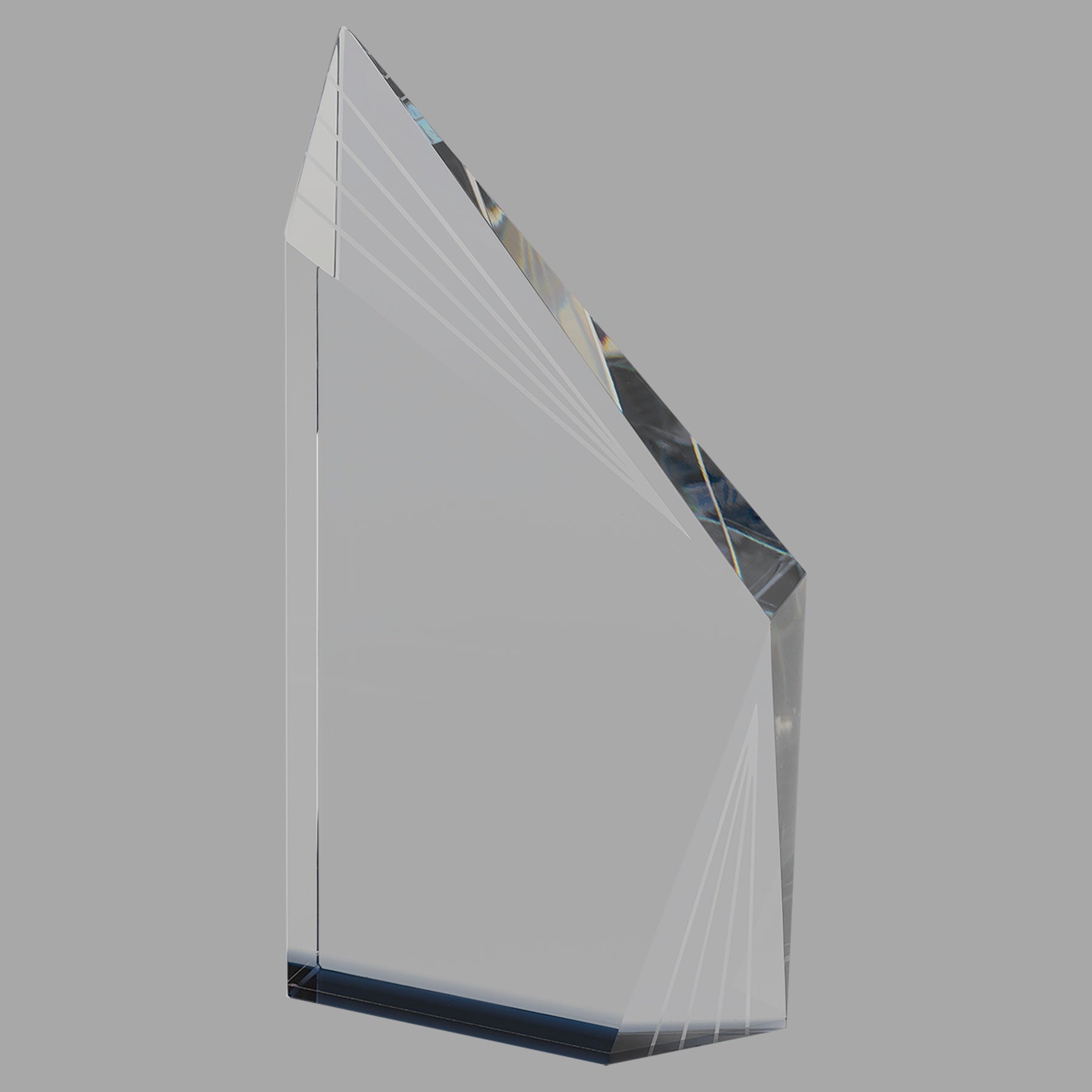 9" Crystal Beveled Peak w/ Bottom Award – item CRY084 image 2