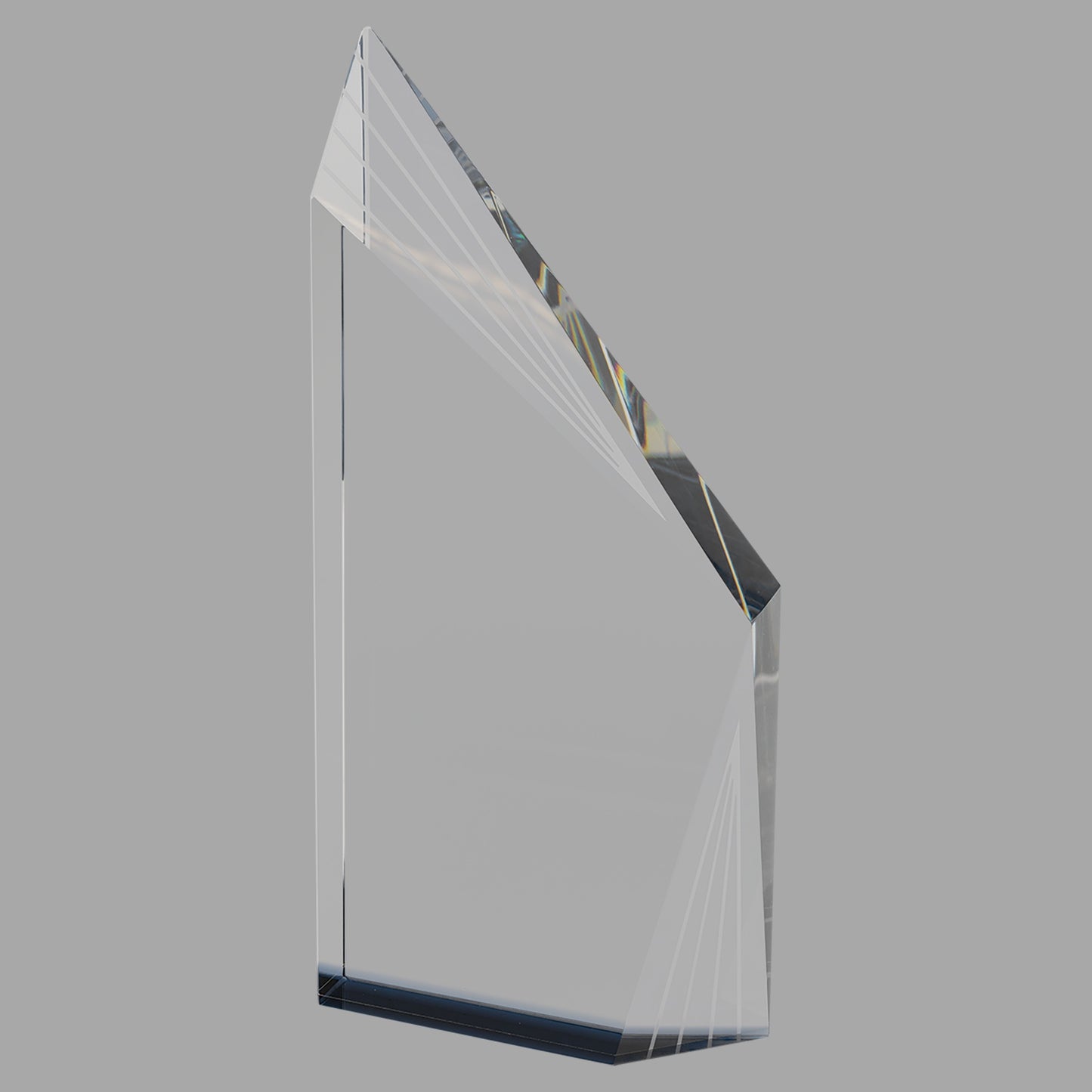 10.25" Crystal Beveled Peak w/ Bottom Award – item CRY085 image 2
