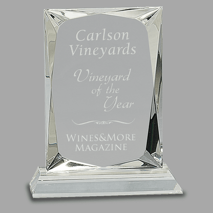 6.25" Crystal Rect. on Clear Base Award – item CRY110 image 2