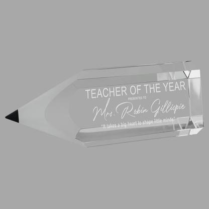 7.75" Crystal Pencil Award – item CRY1214M image 3