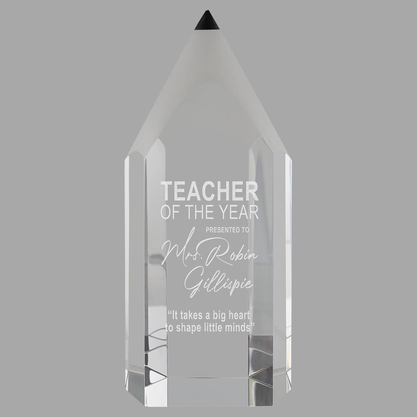 7.75" Crystal Pencil Award – item CRY1214M
