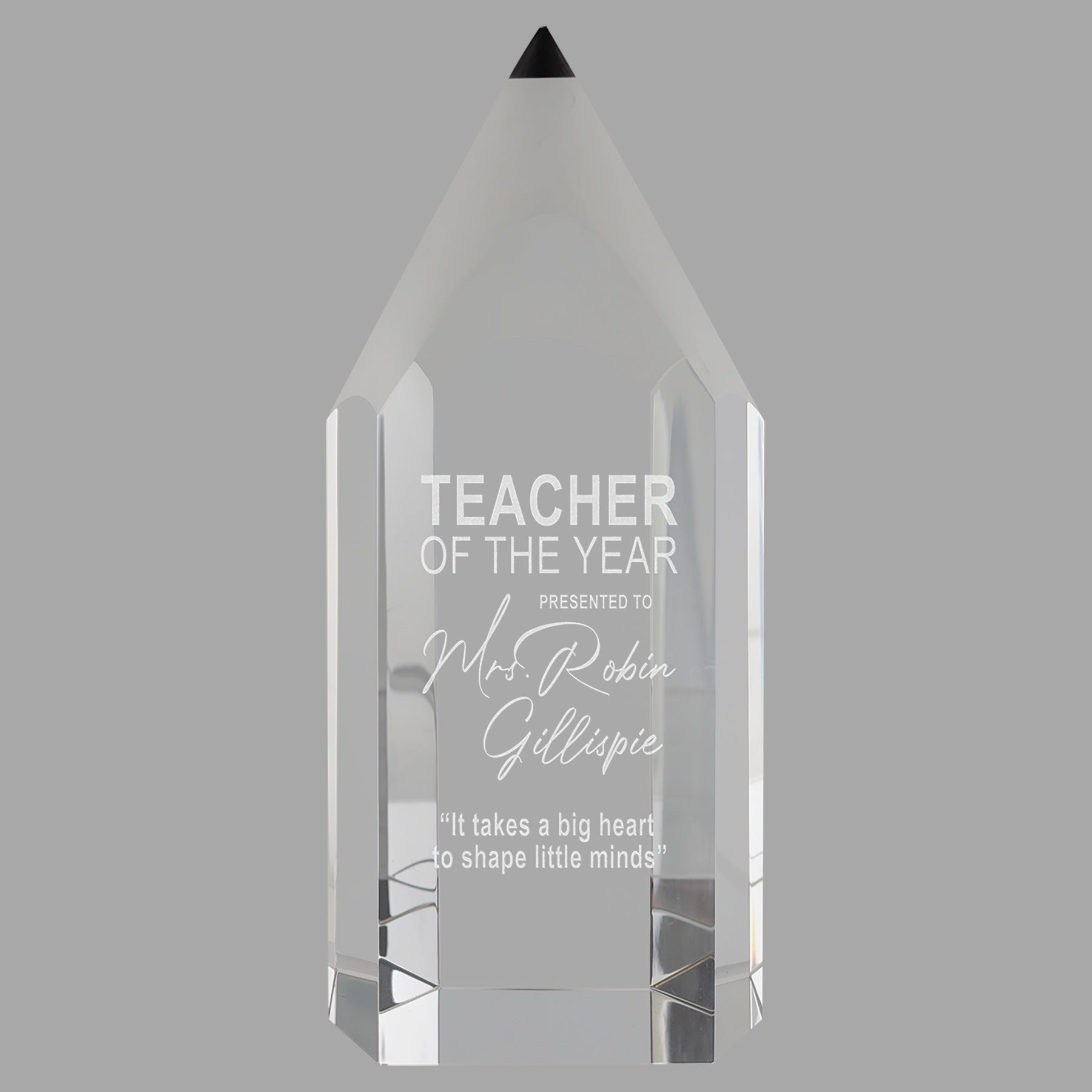 7.75" Crystal Pencil Award – item CRY1214M