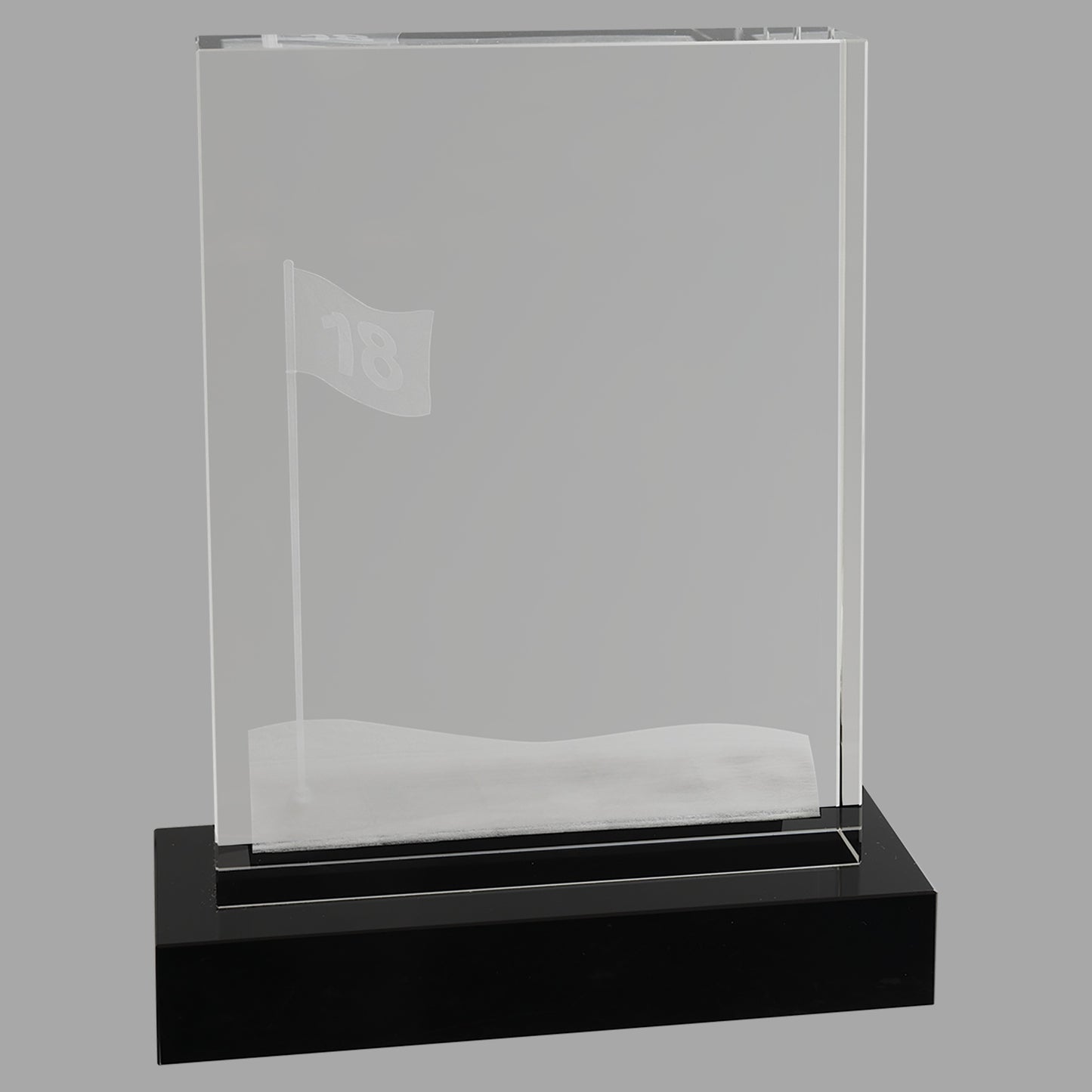 6.25" x 8" Crystal 3D Golf Flag/Green Award – item CRY1217 image 2