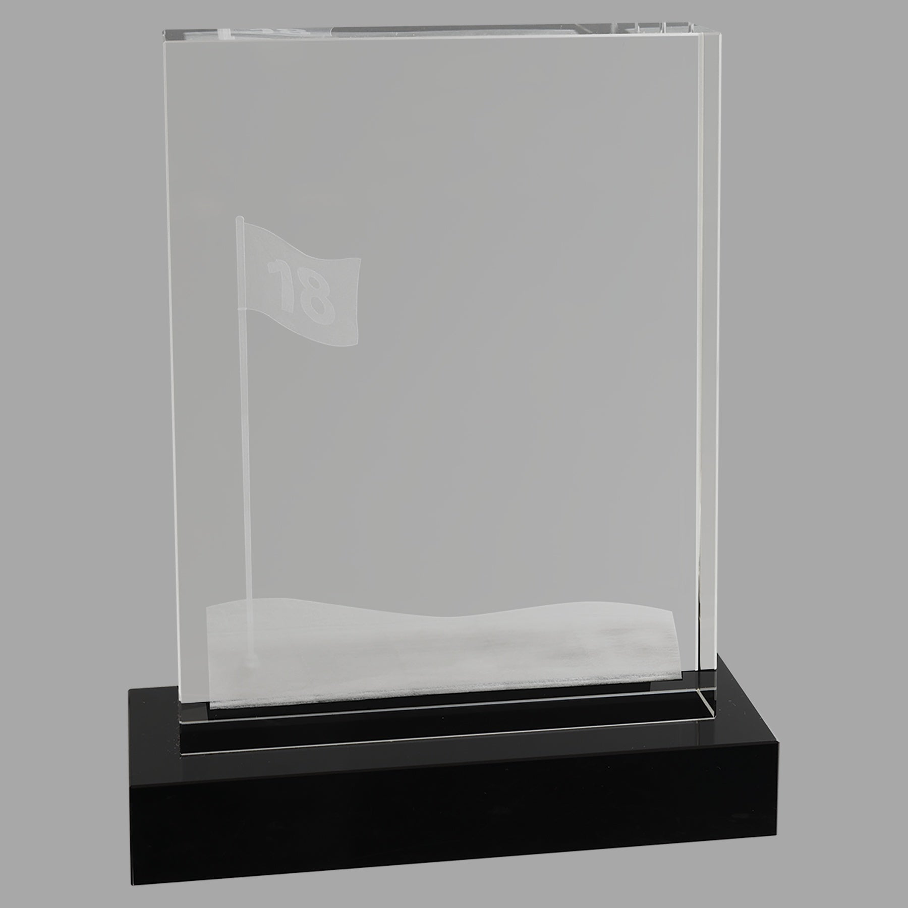 6.25" x 8" Crystal 3D Golf Flag/Green Award – item CRY1217 image 2