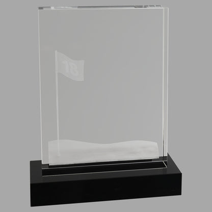 6.25" x 8" Crystal 3D Golf Flag/Green Award – item CRY1217 image 2