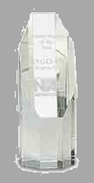 6" Clear Octagon Slant-Top Crystal Tower Award – item CRY132