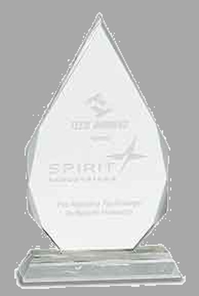 9" Crystal Diamond on Clear Pedestal Base Award – item CRY136