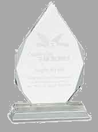 7" Diamond Crystal on Clear Pedestal Base Award – item CRY138