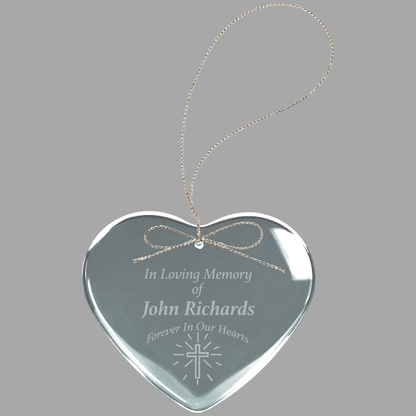2.5" Crystal Heart Ornament – item CRY1401 image 2