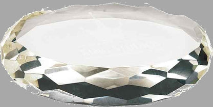 4" x 2.75" Clear Oval Crystal Paperweight – item CRY1420 image 2