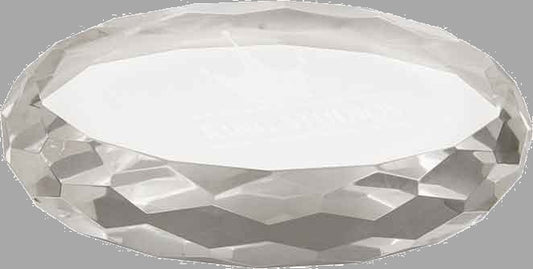 4" x 2.75" Clear Oval Crystal Paperweight – item CRY1420