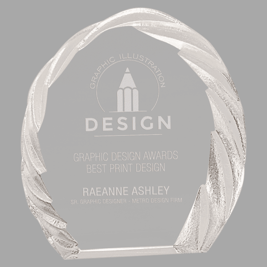6" Crystal Decor Edge Award – item CRY143