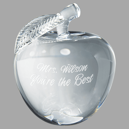 4" Crystal 3D Apple Award – item CRY1457S image 5