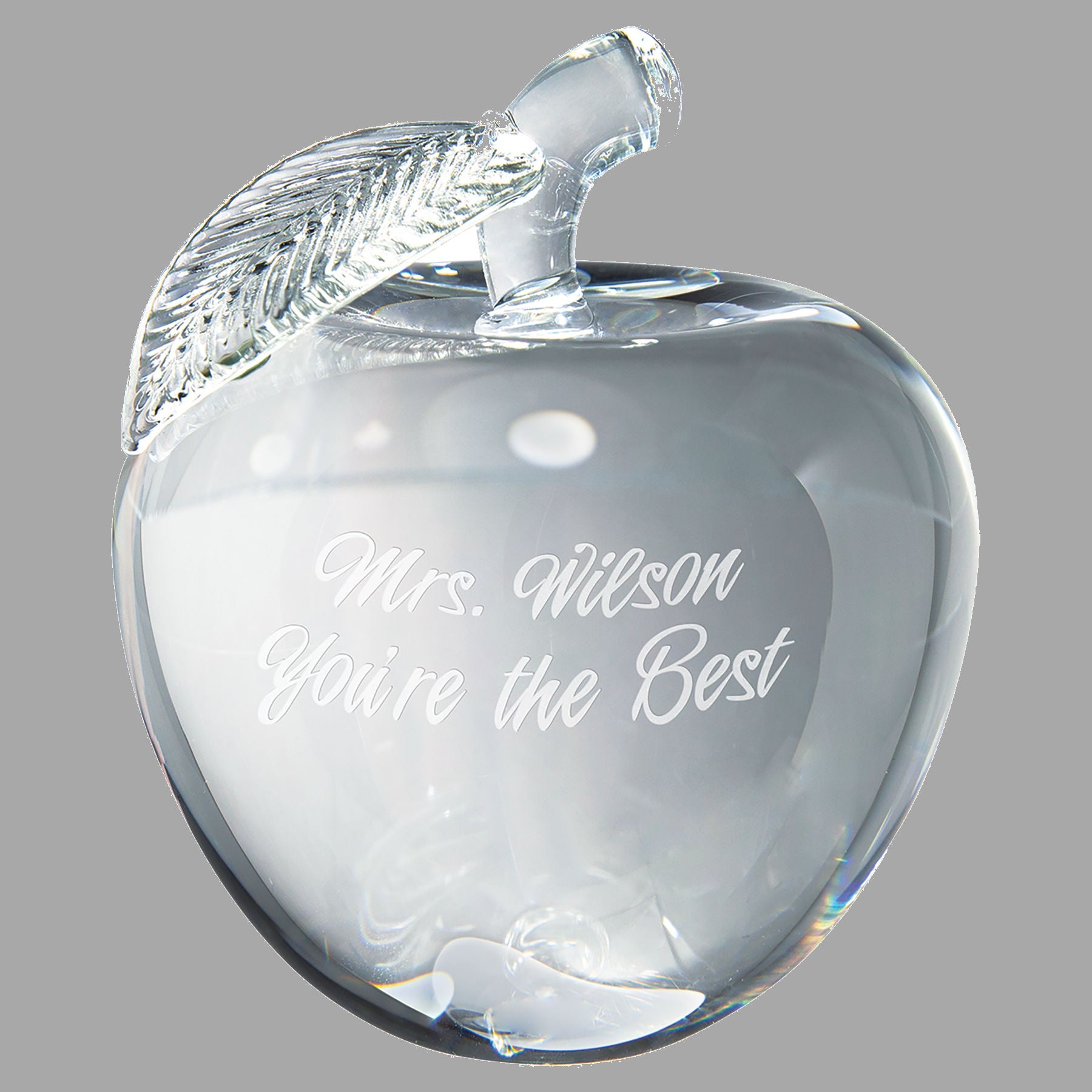 4" Crystal 3D Apple Award – item CRY1457S