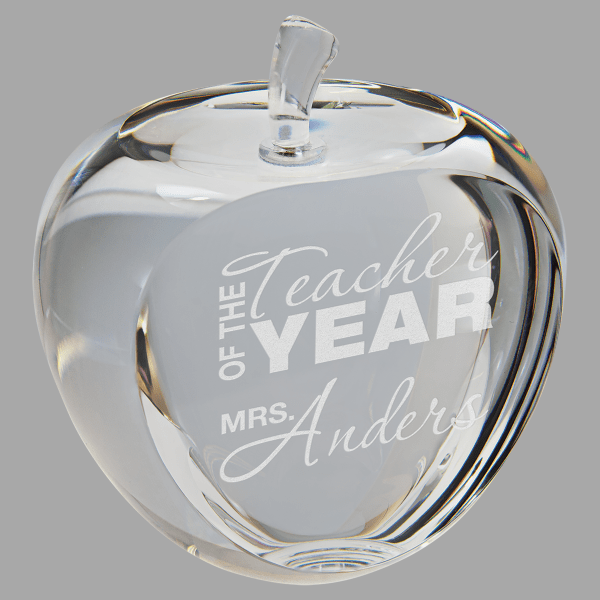3.75" Crystal Appl with Flat Face Award – item CRY1594