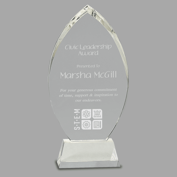 10.25" Crystal Oval Award – item CRY164