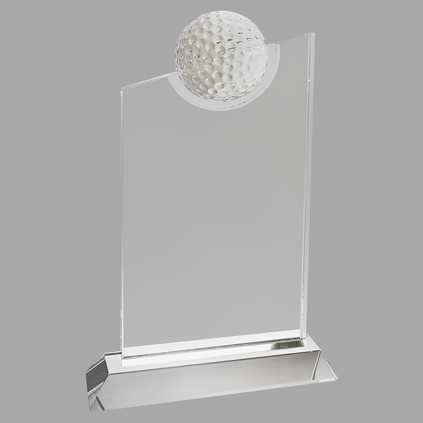 9.5" x 6.25" x 2"(W) Crystal Slant Golf Tablet Award – item CRY182 image 2