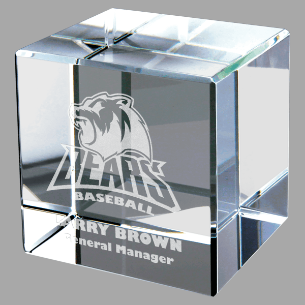 2" X 2 Crystal Straight Cube – item CRY1855