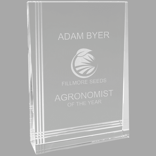 5.5" X 8" Crystal Wedge Award – item CRY2003L