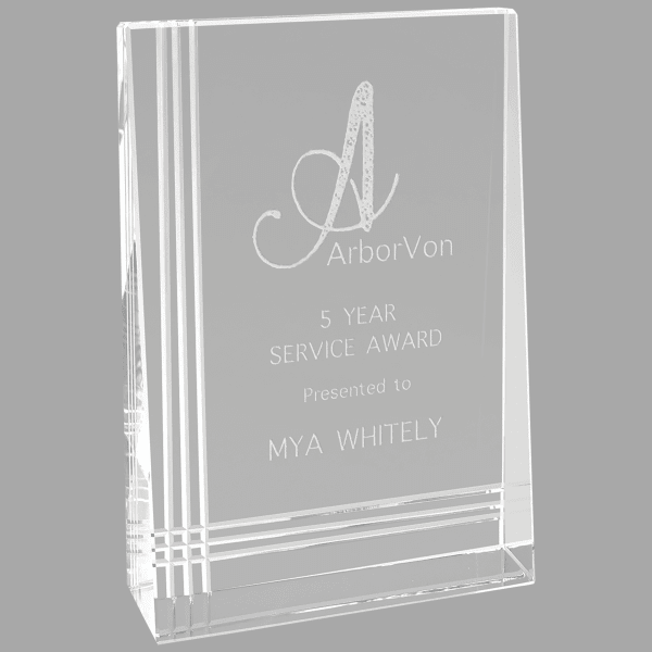 4" X 6 Crystal Wedge Award – item CRY2003S